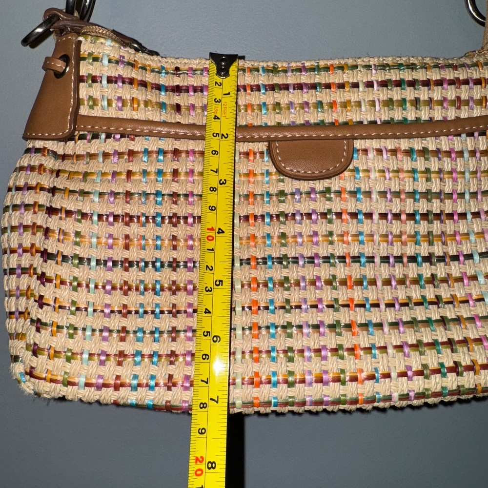 EUC Vintage Fossil Multicolor Woven Shoulder Bag Purse - Picture 6 of 15